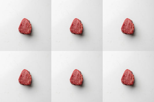 Six grass fed beef tenderloin steaks